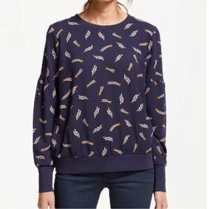 Boden Navy Renee Shooting Star Lightning Bolt Sweatshirt